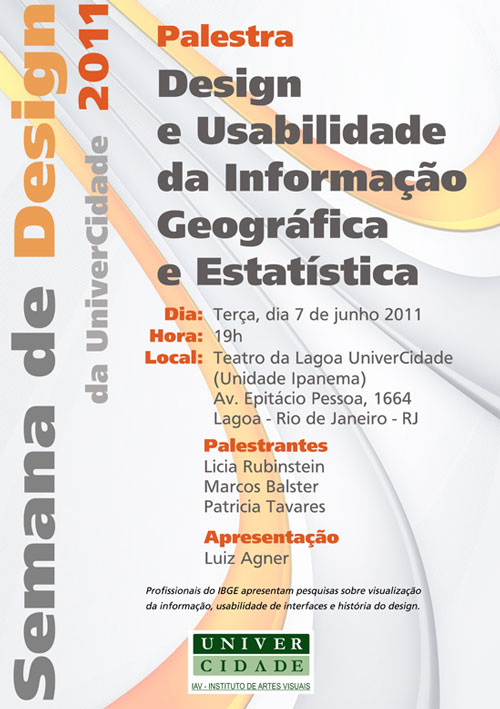 Palestra: design da informação geográfica e estatística