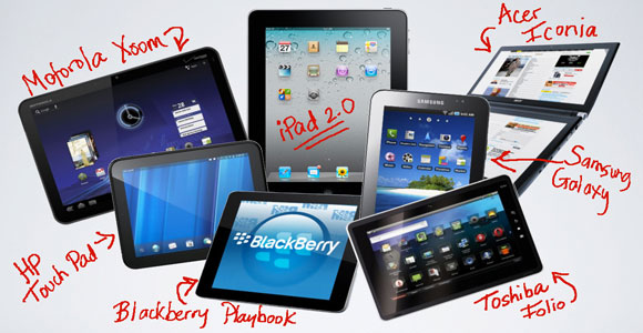 Tablets do mercado atual.